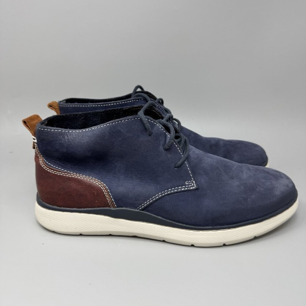 Johnston & Murphy Farley Chukka Boot Navy Oiled Nubuck Size 10.5 Men’s